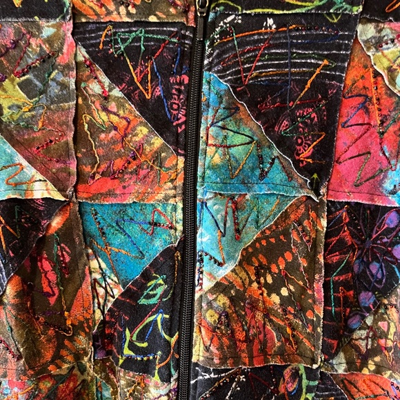 Chico’s Embellished Sweatshirt Jacket - Picture 2 of 4